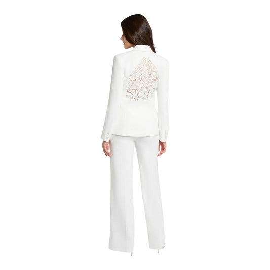 Blazer Monopetto Morgan De Toi; 77% Poliestere, 17% Viscosa, 6% Elastam. Nero, bottone singolo, tasche con patta. Giacca donna elegante e stretch per la stagione PE26. Vista posteriore 