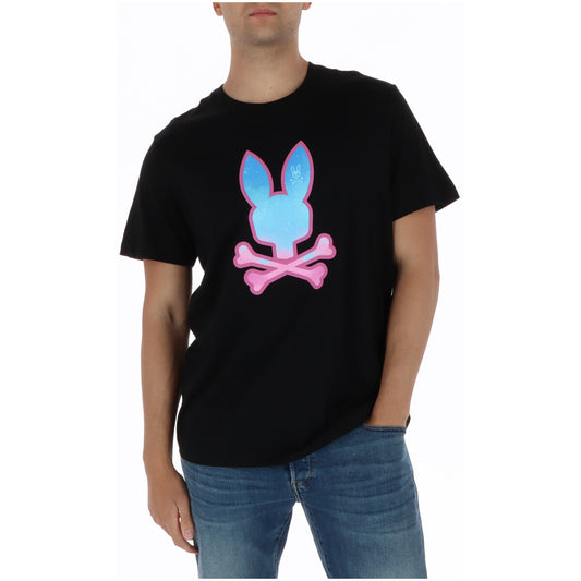 T-shirt Psycho Bunny Caspian Nera; 100% Cotone Pima. Grafica coniglietto in rilievo HD, vestibilità regolare, scollo tondo. Tessuto di alta qualità morbido e resistente. Stile urban-chic Primavera/Estate Vista frontale 