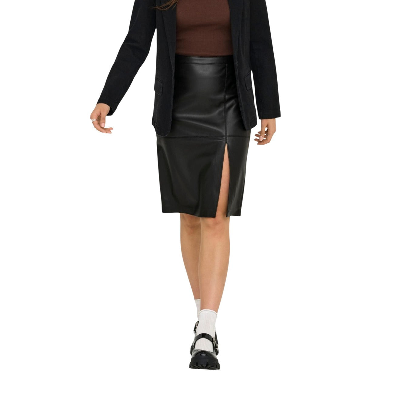 Only Gonna Donna Nera con Cerniera - Gonna Poliestere