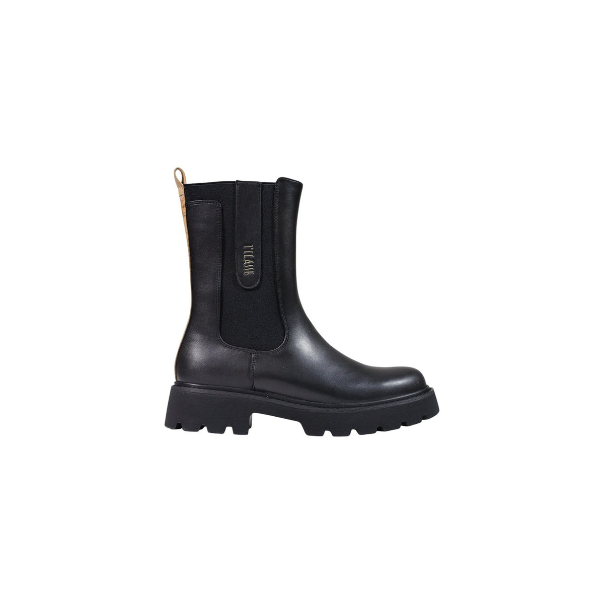 Stivaletti Beatles neri donna Alviero Martini Prima Classe – Stivali alti con logo oro e Geo Classic 26IZ11557300B0001.