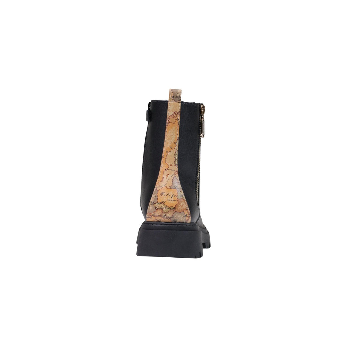 Anfibi neri donna Alviero Martini Prima Classe – Tronchetti stringati con dettaglio Geo Classic N 2571 0289.