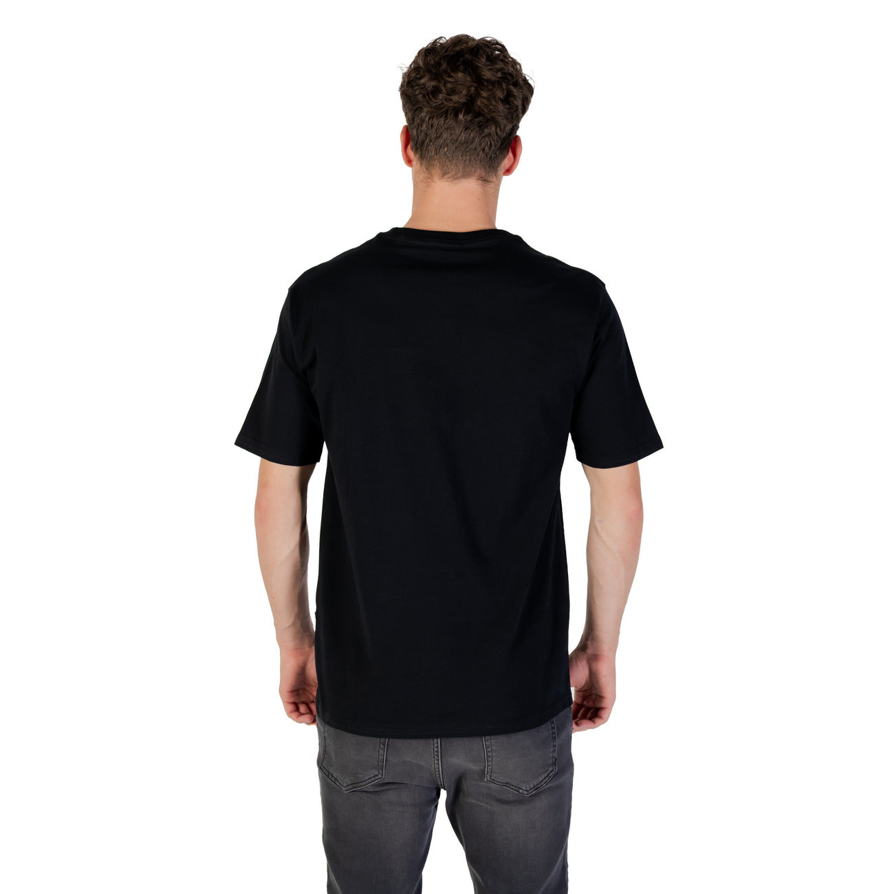 Gianni Lupo T-Shirt Uomo Nera Stampa Manica Corta Scollo Tondo 100% Cotone Primavera/Estate GL649W