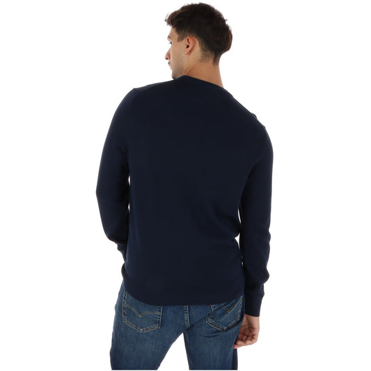 Maglione Timberland Williams River uomo cotone biologico TBC0YHAZ. Pullover girocollo blu a maniche lunghe in maglia di cotone bio traspirante con orlo e polsini a coste per autunno/inverno.
