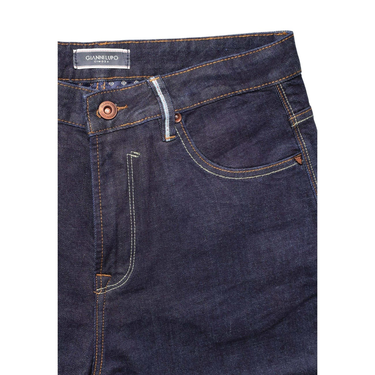 Jeans tapered uomo Gianni Lupo Andy Carrot 101 – Jeans blu elasticizzati 5 tasche GL2522YH-F26.