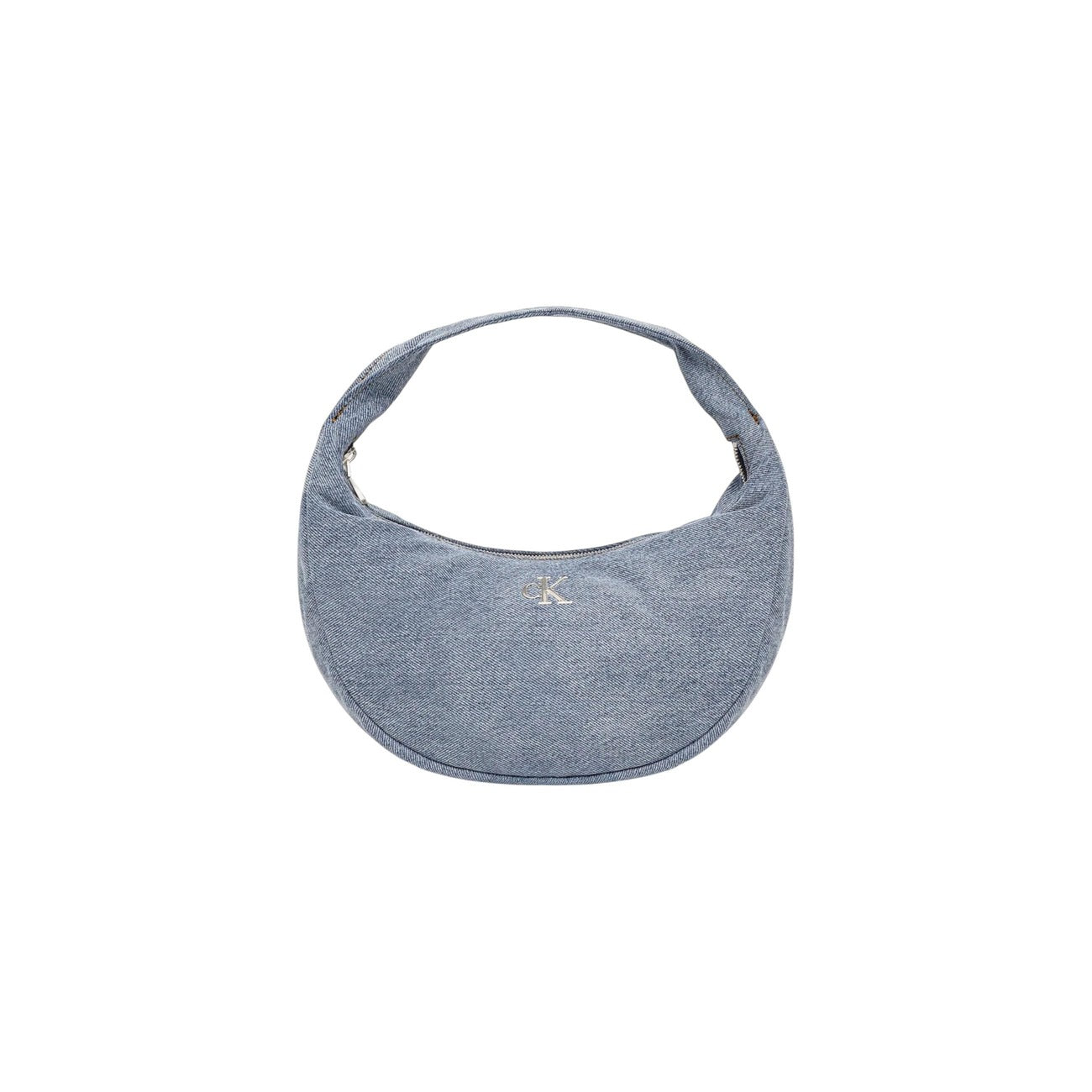 Calvin Klein Borsa Mano Donna Blu Cerniera Tasca Interna Cotone 100% Autunno Inverno LV04F3207G