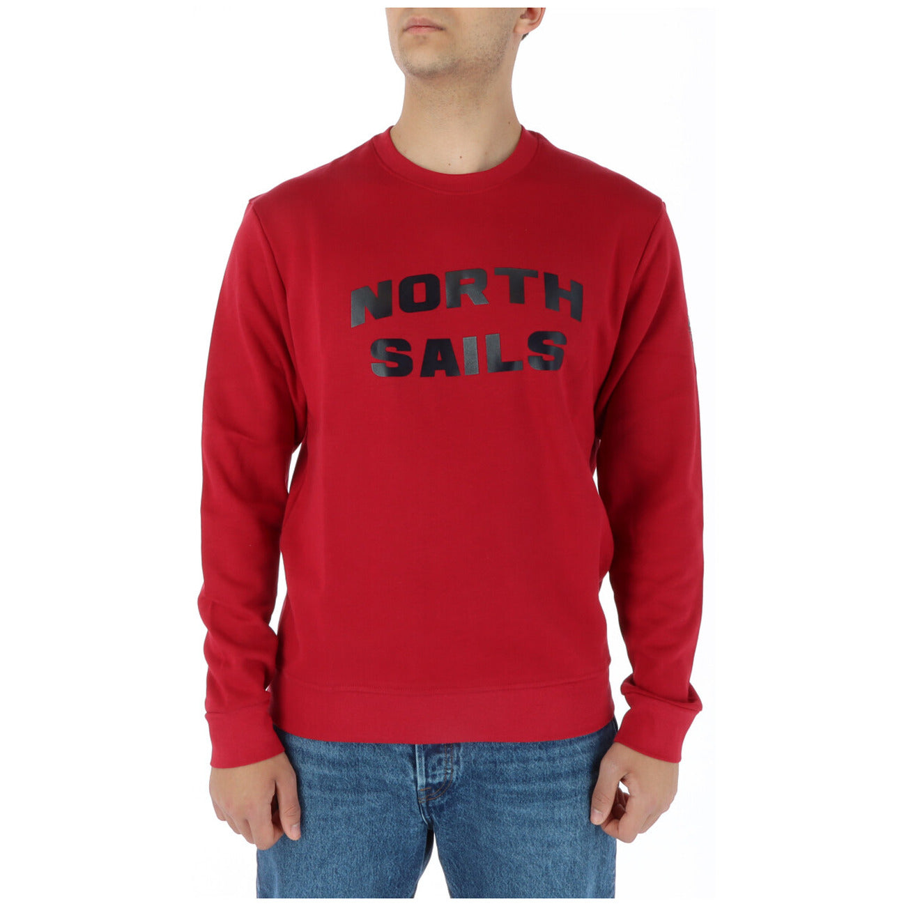 North Sails Felpa Uomo Verde con Maniche Lunghe Scollo Tondo in Cotone 80% Poliestere 20% Autunno/Inverno 902417