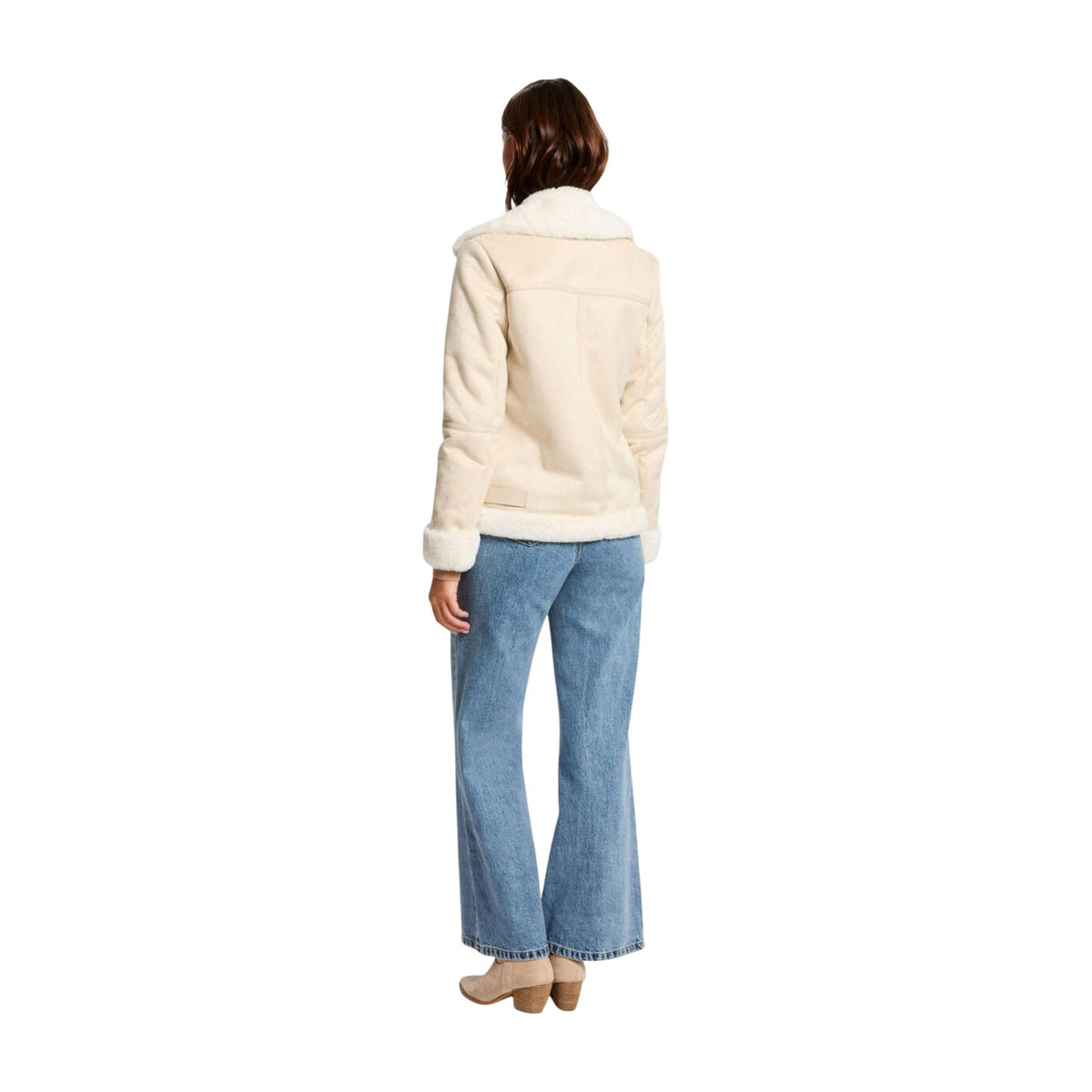 Morgan De Toi Giacca con zip effetto scamosciato Donna