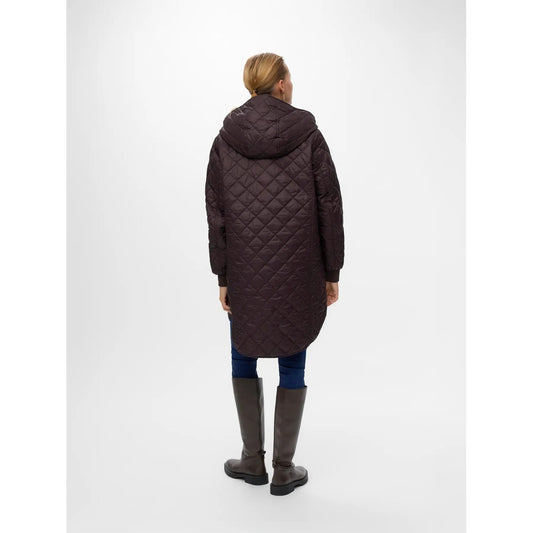 Giambotto donna Vero Moda marrone cioccolato 10252112. Cappotto corto leggero con cappuccio e bottoni automatici, giacca mezza stagione imbottita con polsini a coste, abbigliamento donna autunno invern