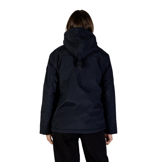Napapijri Giacca Anorak Rainforest Donna Nera con Cerniera Cappuccio Maniche Lunghe Tasche Anteriori - Giacca Poliestere