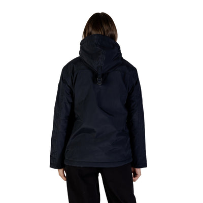 Napapijri Giacca Anorak Rainforest Donna Nera con Cerniera Cappuccio Maniche Lunghe Tasche Anteriori - Giacca Poliestere