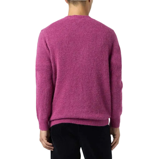 Maglia Mc2 Saint Barth uomo fucsia manica lunga - vista posteriore retro indossata da modello