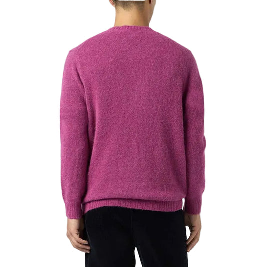 Maglia Mc2 Saint Barth uomo fucsia manica lunga - vista posteriore retro indossata da modello