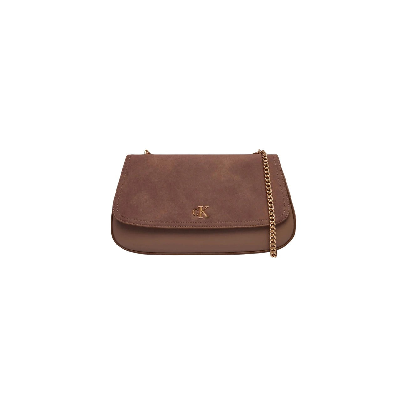 Borsa Calvin Klein donna marrone a mano con tasca interna 60% poliestere 40% poliuretano 29x15x6.5 cm - vista frontale
