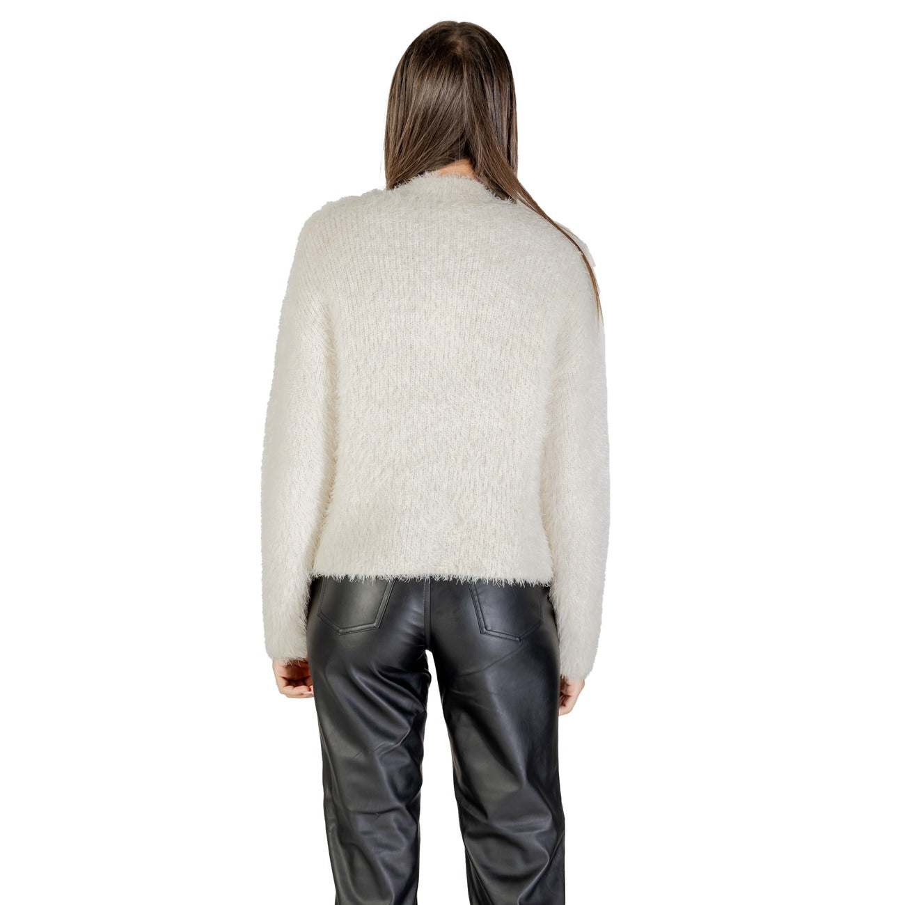 Only Maglia Donna Bianca in Poliestere 100% a Manica Lunga con Scollo Tondo 15350651