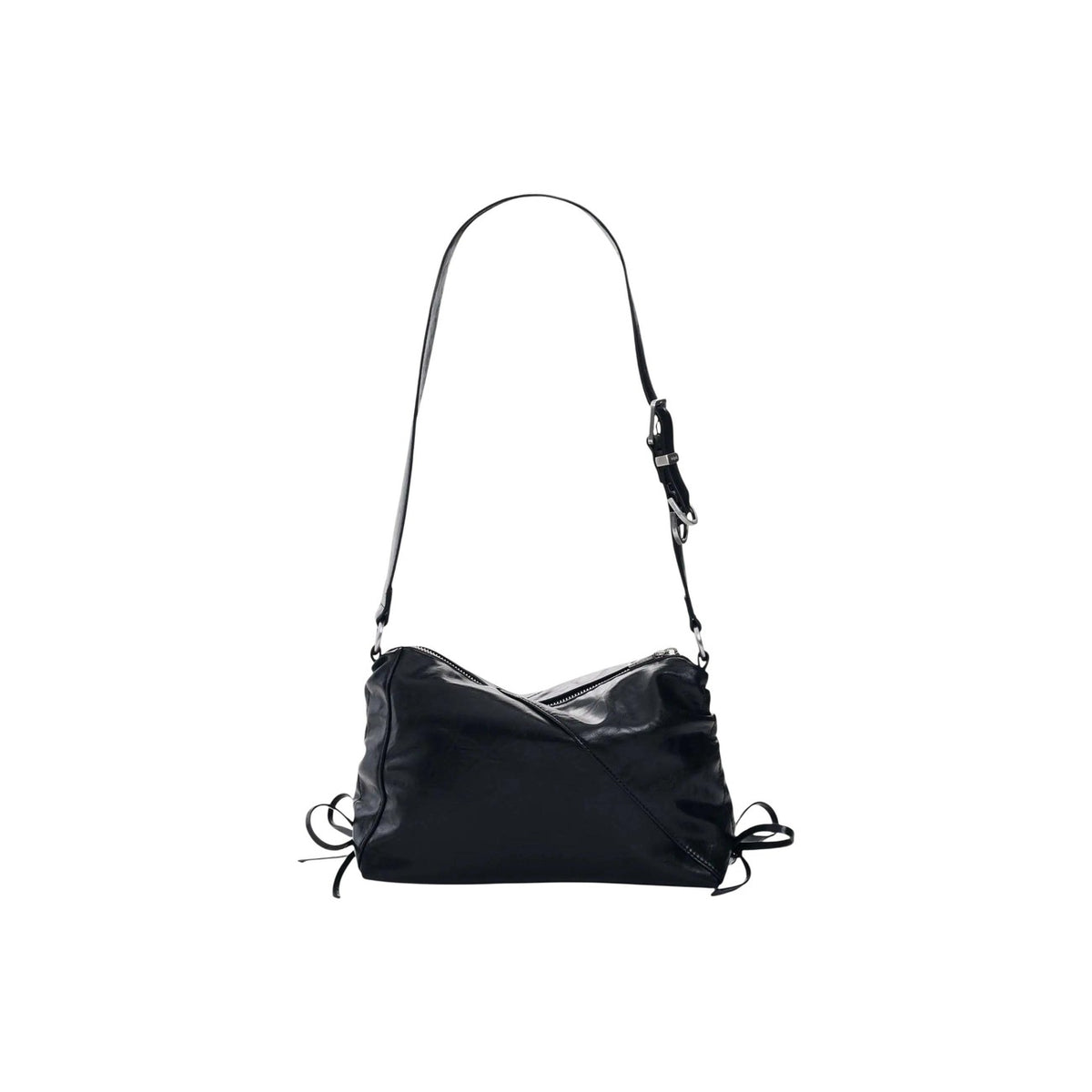 Borsa a tracolla nera donna Desigual – Borsa compatta effetto pelle con cerniera Desigual 26WAXP78.