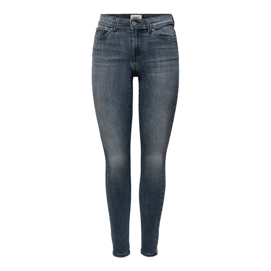 Only Jeans Donna Blu Zip Bottone Tasche Anteriori Posteriori Cotone 64% Lycra 2% Poliestere 31% Viscosa 3% Autunno Inverno 15233288
