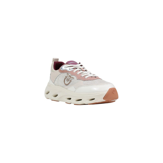 Sneakers Pinko PINK 09; 61% Pelle, 39% Poliestere. Suola chunky leggera, logo laterale 3D, dettagli traforati. Sneakers donna premium, traspiranti e ammortizzate per la stagione PE26 Frontale 