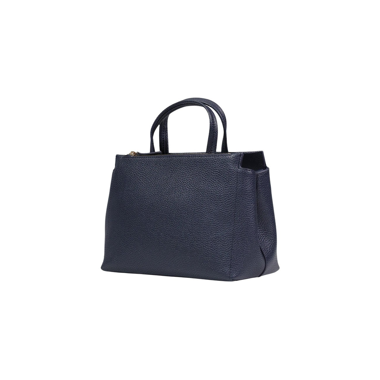 Borsa Tommy Hilfiger Satchel blu; 100% Poliuretano zigrinato. Nastro iconico, chiusura magnetica, tasca esterna zip e tracolla estraibile. Capienza 7 litri, design strutturato.