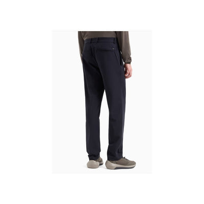 Emporio Armani Pantaloni Uomo Blu - Pantaloni Poliammide Elastan Tasche Anteriori Posteriori
