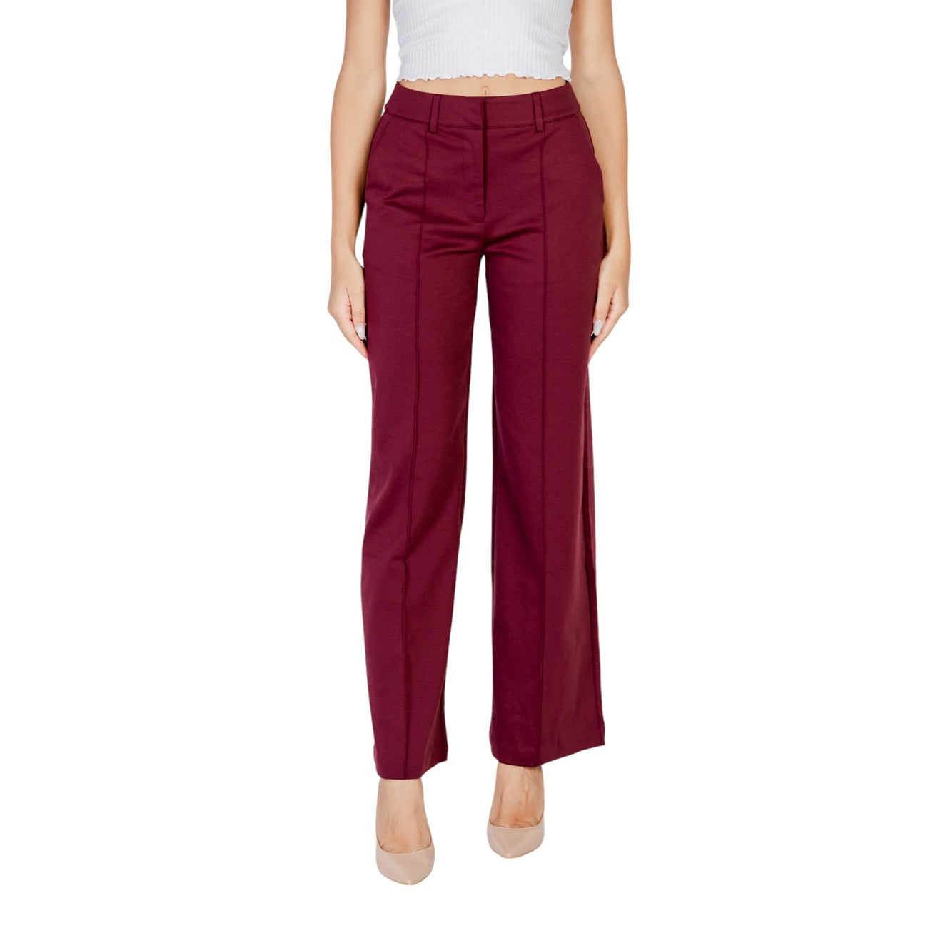 Ichi Pantaloni Donna Nero Monocromo Zip e Bottone 74% Poliestere 22% Viscosa 4% Lycra Autunno/Inverno 20116768