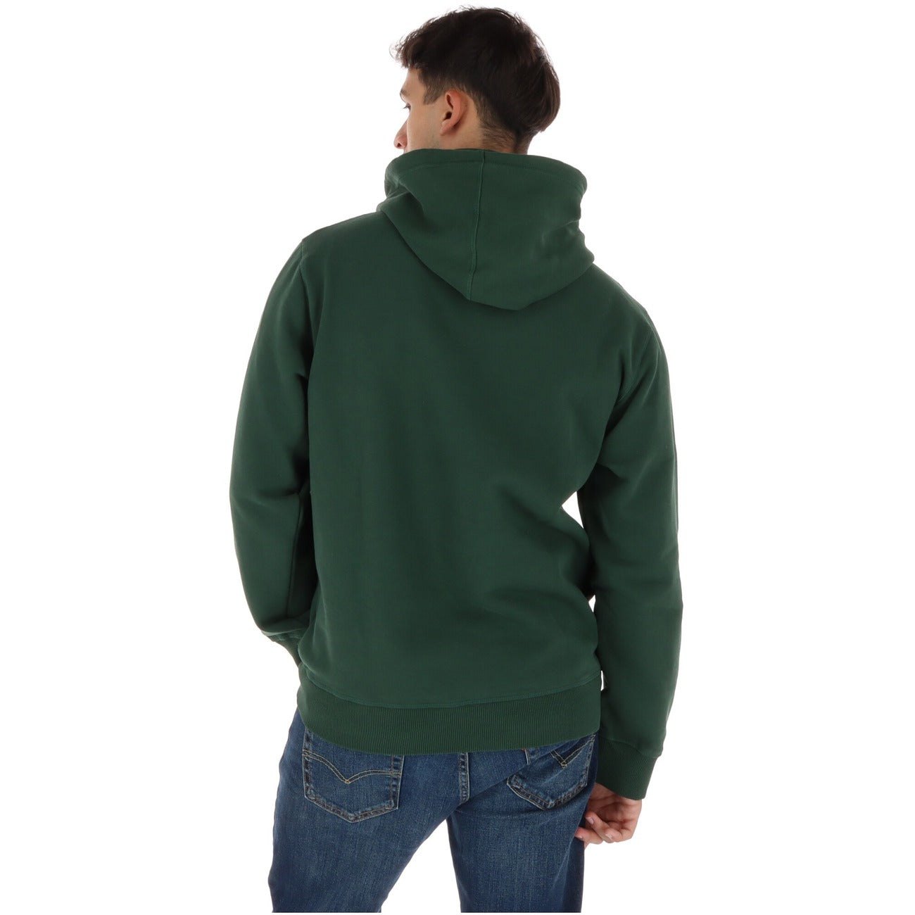 Felpa Timberland uomo verde TBC0YHB6. Hoodie classica in cotone e poliestere con cappuccio regolabile, tasca frontale a marsupio e logo Timberland ricamato.
