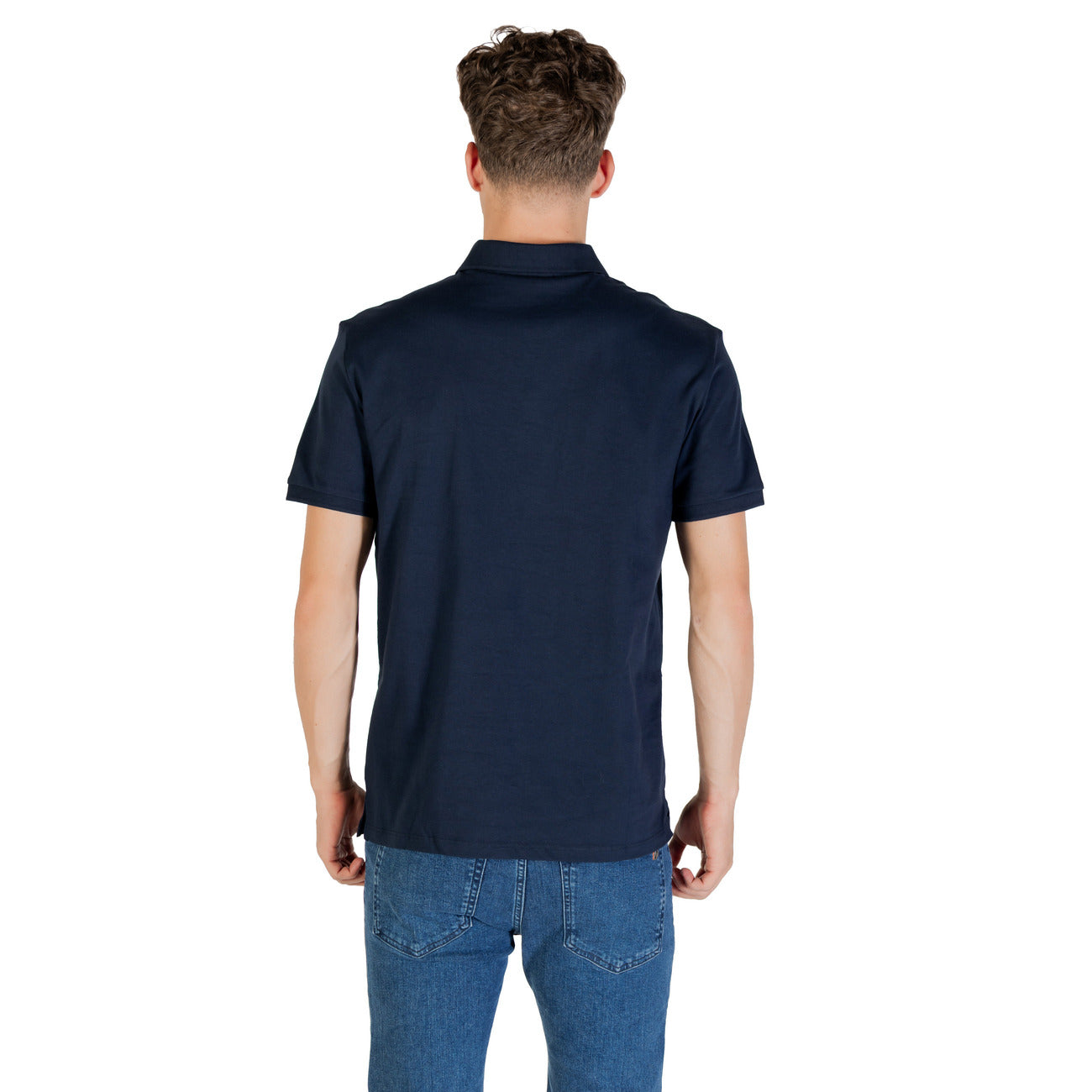 Calvin Klein Jeans Polo Uomo Blu Bottoni Colletto Polo Scollo Tondo Maniche Corte 100% Cotone Primavera/Estate LV04RD255G