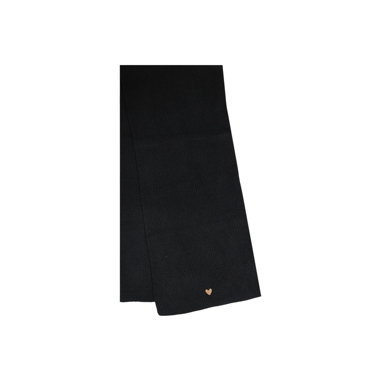 Pieces Sciarpa Donna Nera - Sciarpa Poliestere Lana Elastan 16x15x1.5cm