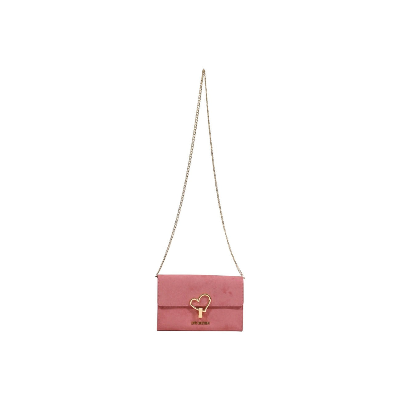 Love Moschino Borsa Donna Rosa a Tracolla con Bottone Tasca Interna - Borsa Poliuretano 22x14x5cm
