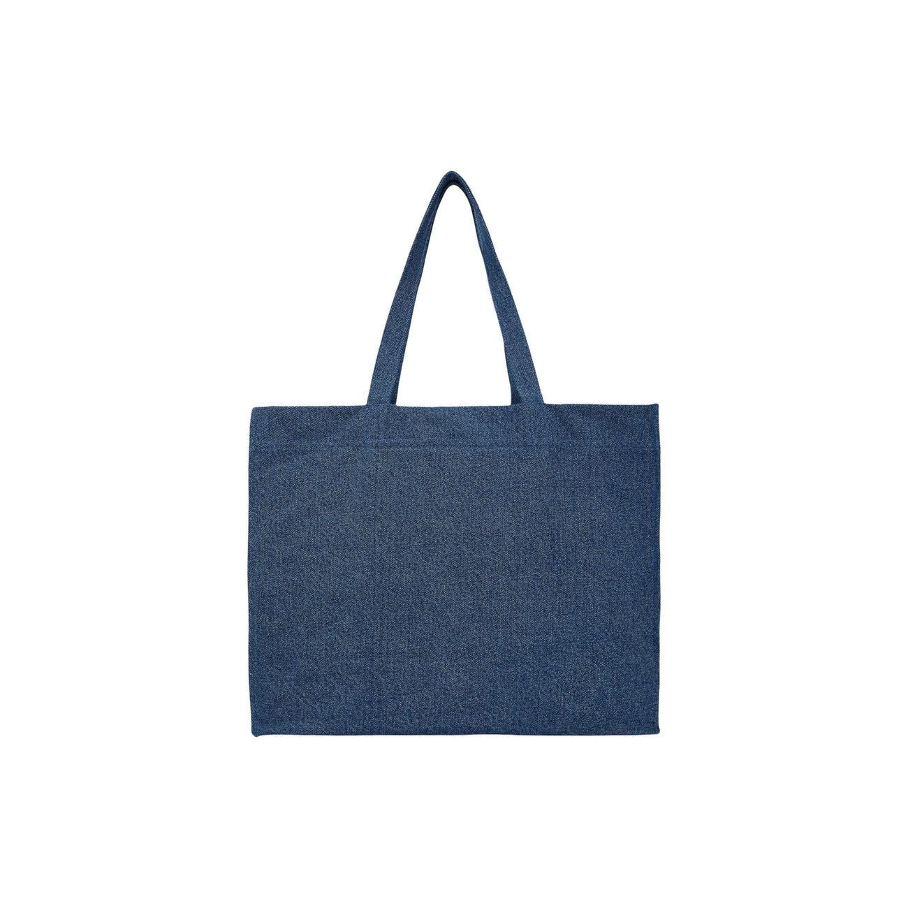 Borsa donna Karl Lagerfeld Jeans LOGO DENIM blu a tracolla in denim con catena dorata - vista posteriore retro 