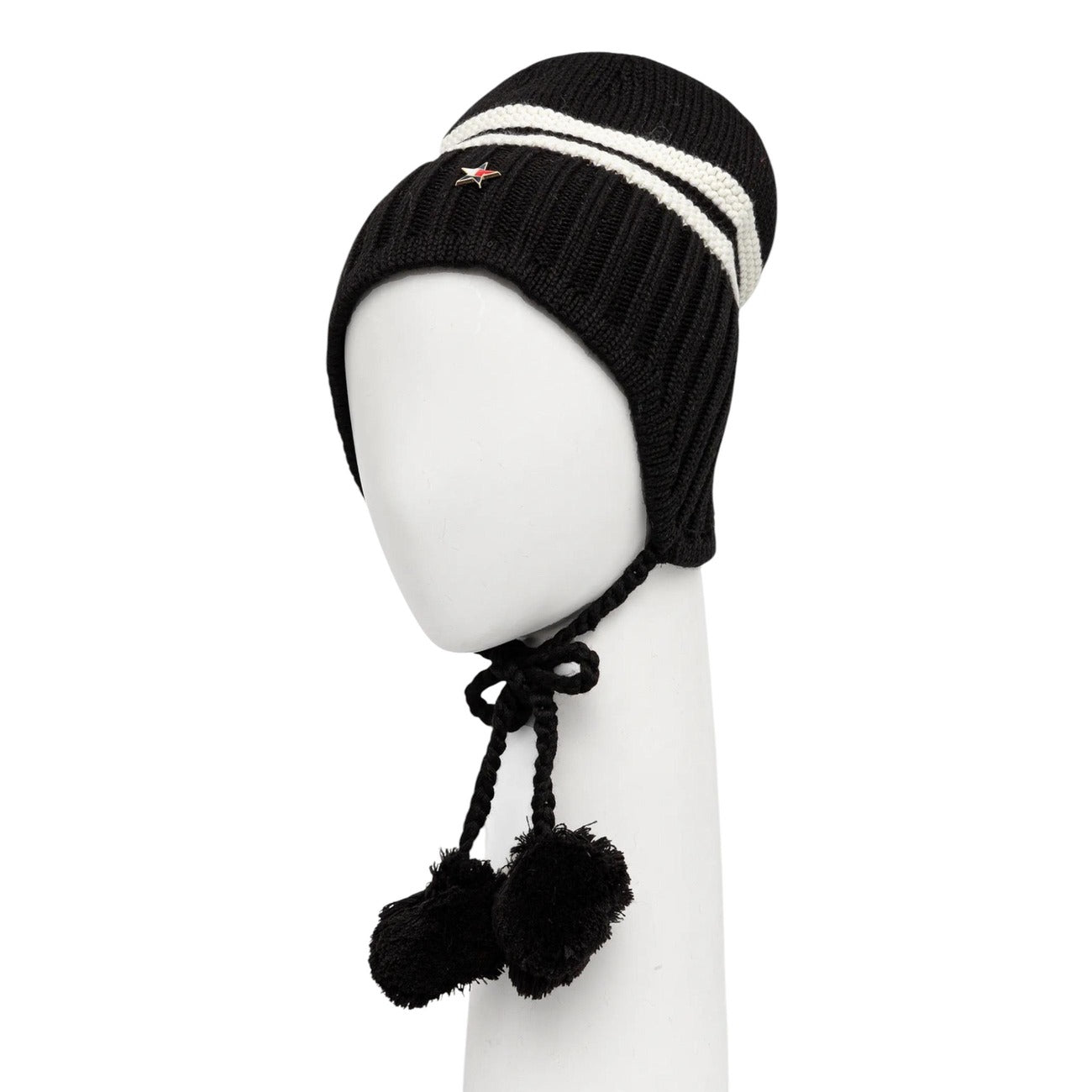 Tommy Hilfiger Jeans Cappello Donna Nero Acrilico 35% Lana 65% Primavera Estate AW0AW18311