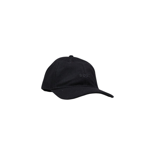 Cappello Boss uomo nero 62% lana 34% poliestere - vista frontale leggermente girata
