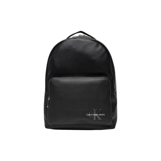 Calvin Klein Zaino Uomo Nero con Cerniera Tasche Interne ed Esterne - Zainetto Poliuretano 41x28x15