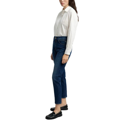 Replay Jeans Donna Blu con Zip e Bottone Tasche Anteriori e Posteriori - Jeans Cotone Elastan