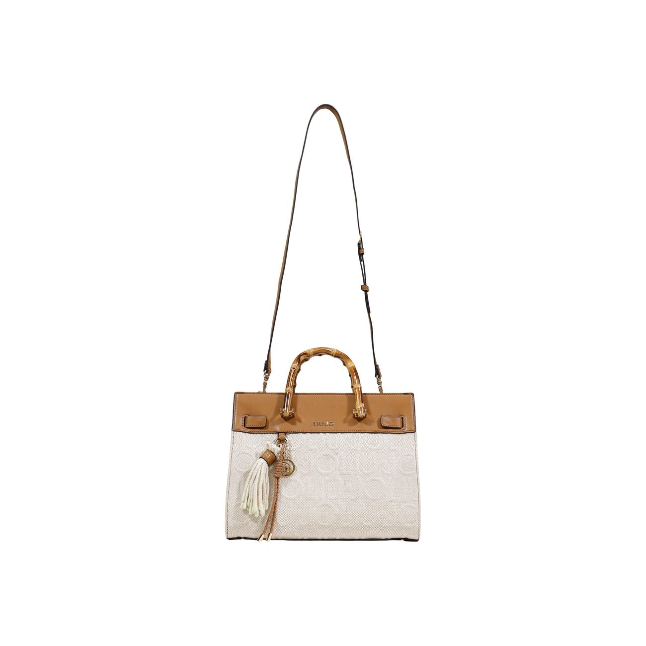 Borsa Liu Jo donna beige con tracolla - vista frontale con tracolla
