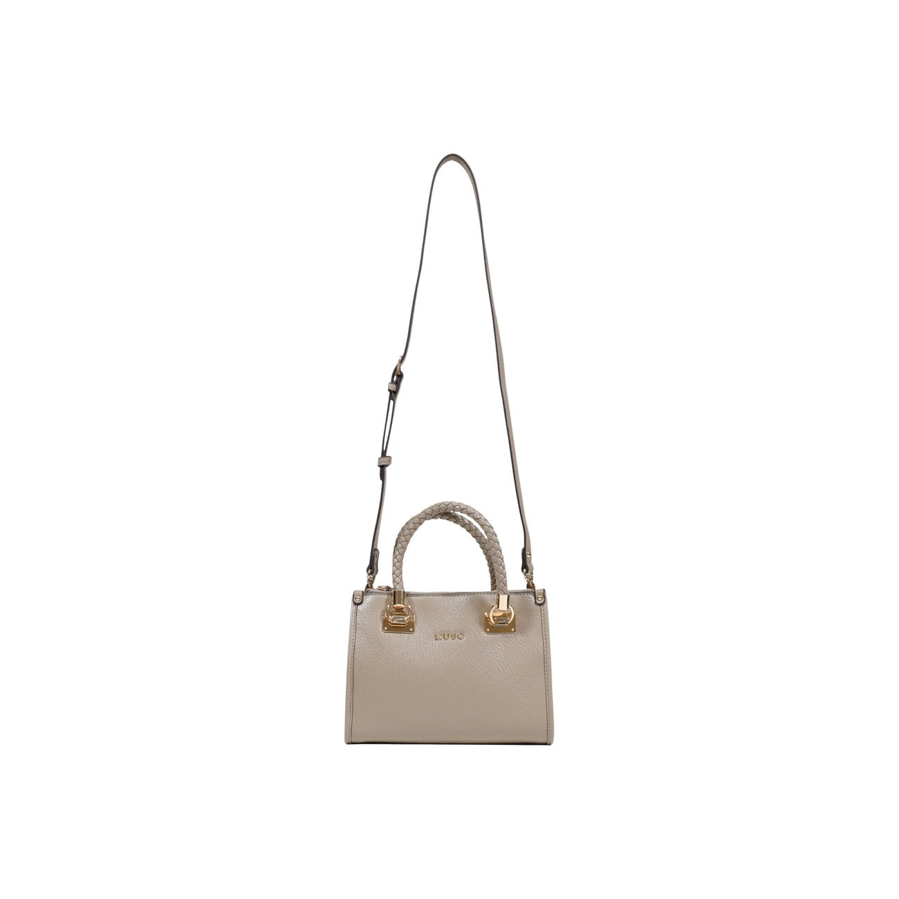 Borsa Liu Jo donna beige con tracolla 24x18x10 cm - vista frontale con tracolla

