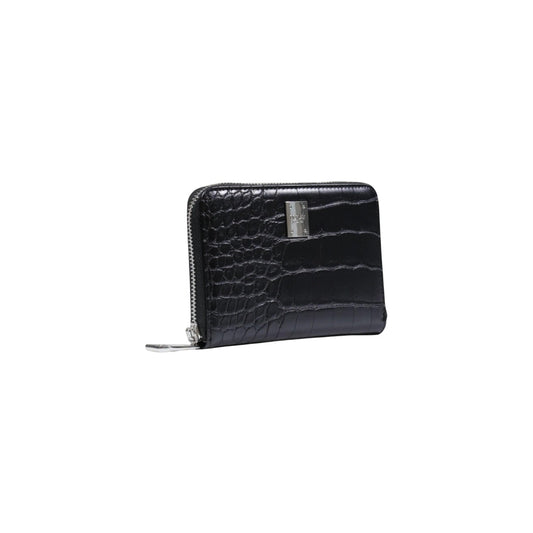 Replay Portafoglio Donna Nero con Cerniera Scomparti Interni Tasche Interne - Portafoglio Poliestere 15x10.5x2cm