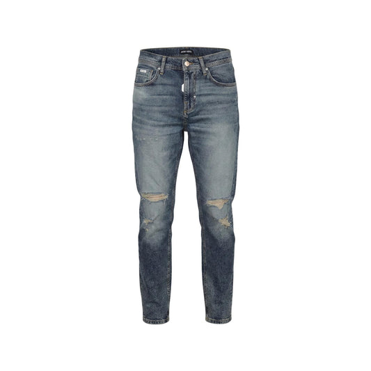 Jeans Antony Morato uomo blu con bottoni - vista frontale
