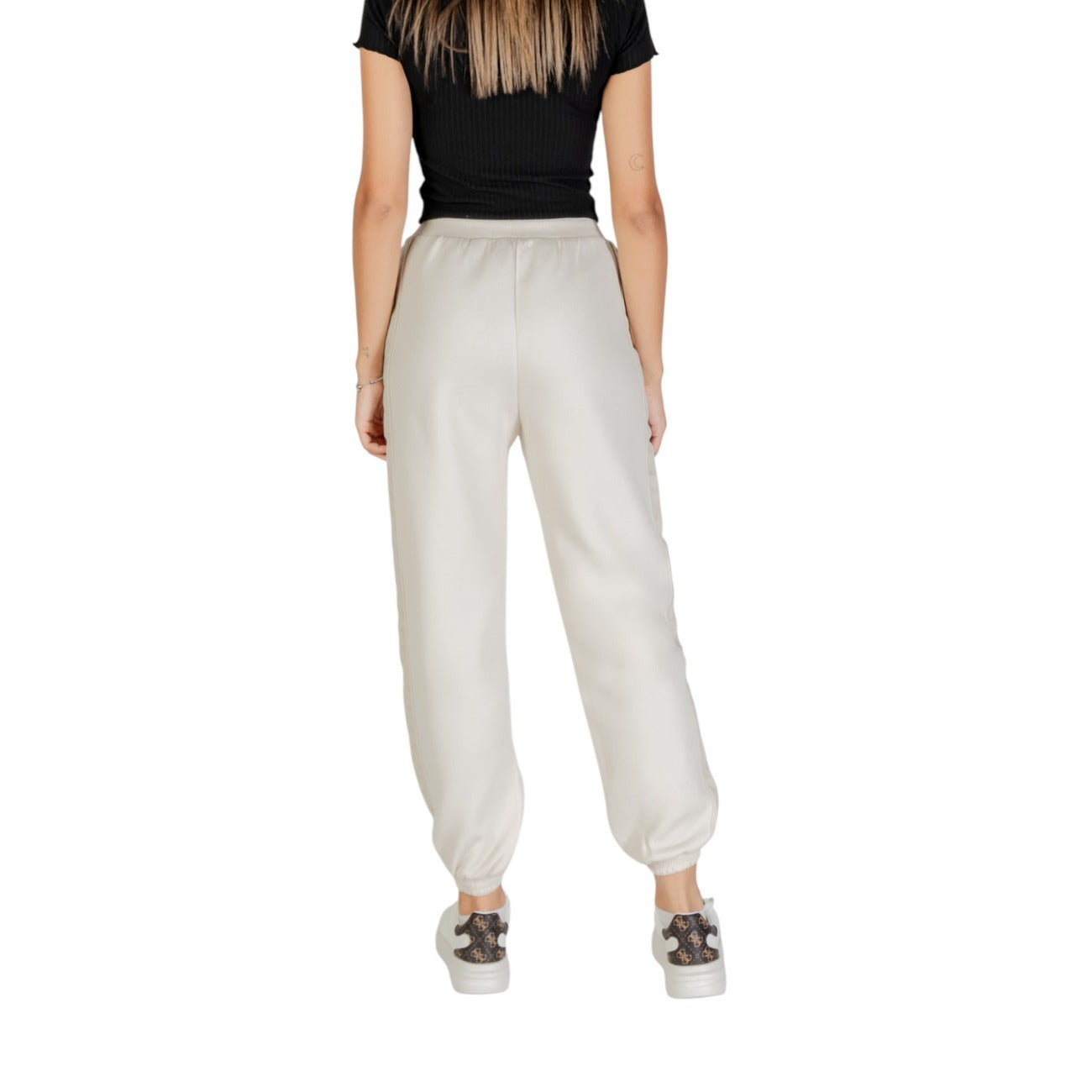 Pantaloni sportivi Donna Guess Bianchi Cotone - Stile Casual