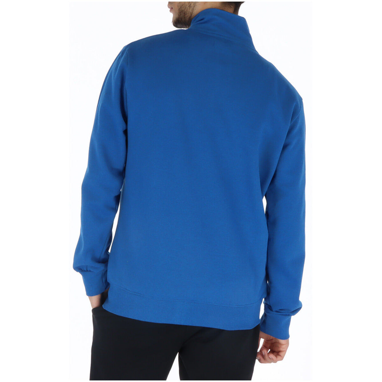 U.s. Golf Club Felpa Zip Uomo Azzurra Cerniera Maniche Lunghe Tasche Anteriori Cotone 80% Poliestere 20% F441432