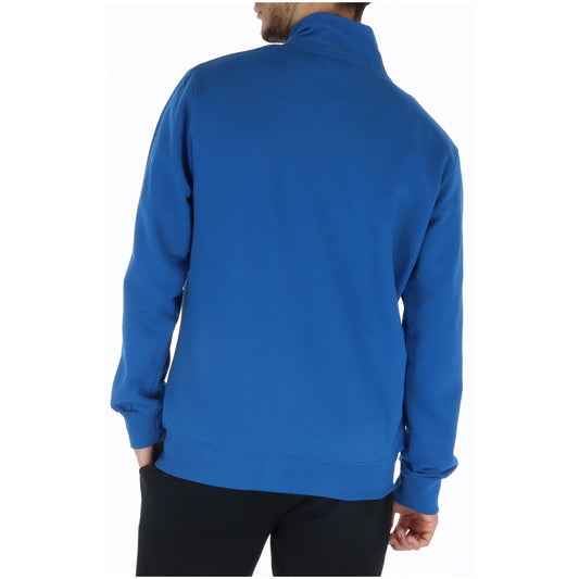 U.s. Golf Club Felpa Zip Uomo Azzurra Cerniera Maniche Lunghe Tasche Anteriori Cotone 80% Poliestere 20% F441432