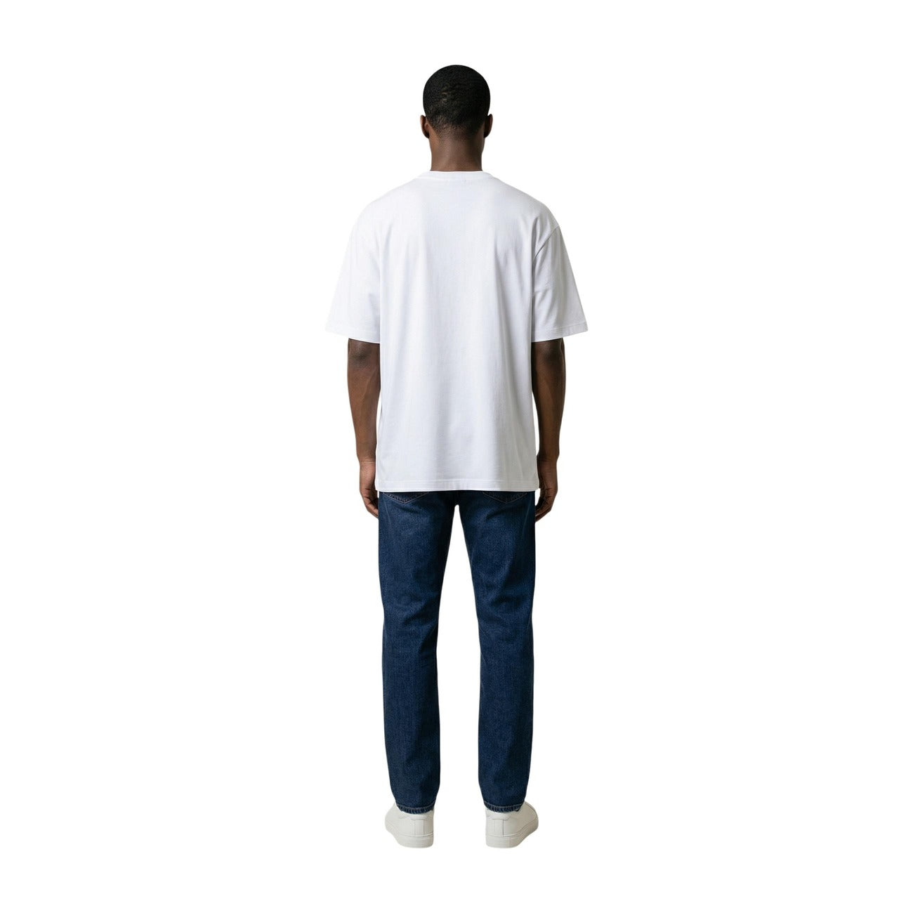 BOSS T-shirt Bianca Coreana; 95% cotone, 5% elastan, dettaglio ricamo, traspirante. L'essenziale premium dal taglio contemporaneo. Vista posteriore 
