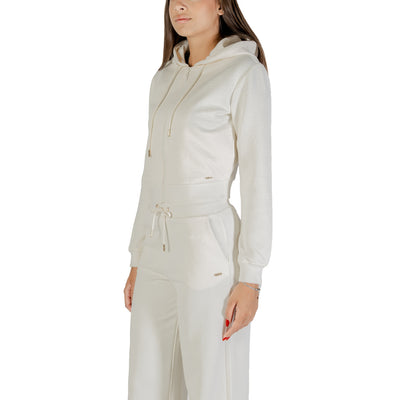 Guess Active Felpa Zip Donna Bianca V5YQ06 KBSL2 - Cotone 23%