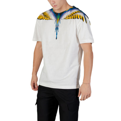 County Of Milan T-Shirt Uomo Bianca con Stampa Maniche Corte - T-Shirt Cotone Scollo Tondo