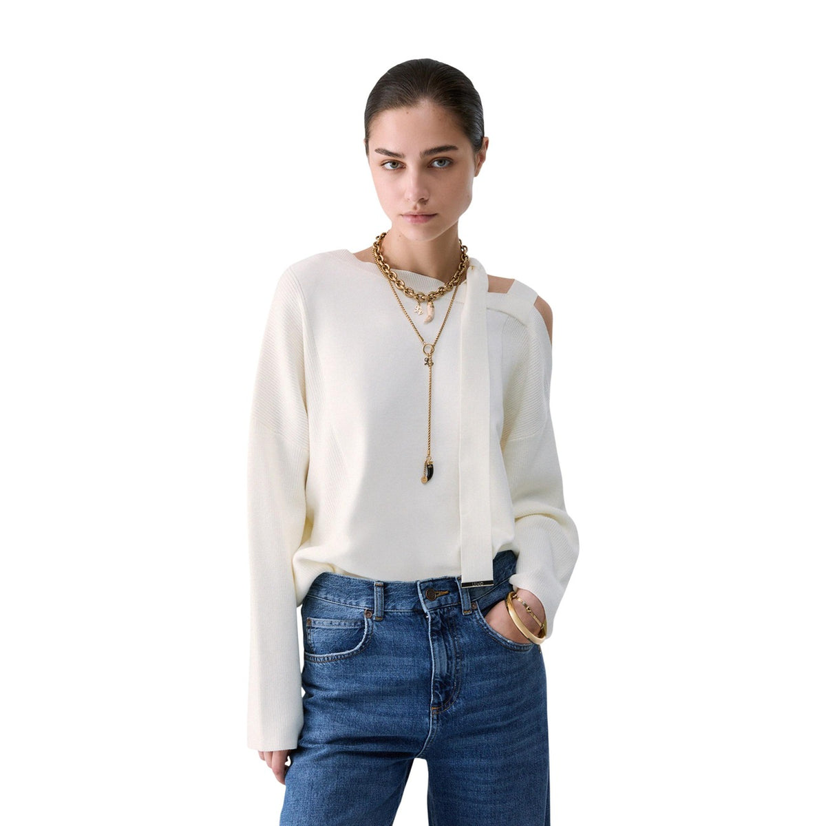 Liu Jo Maglia Dégradé con Paillettes Donna SWEATER