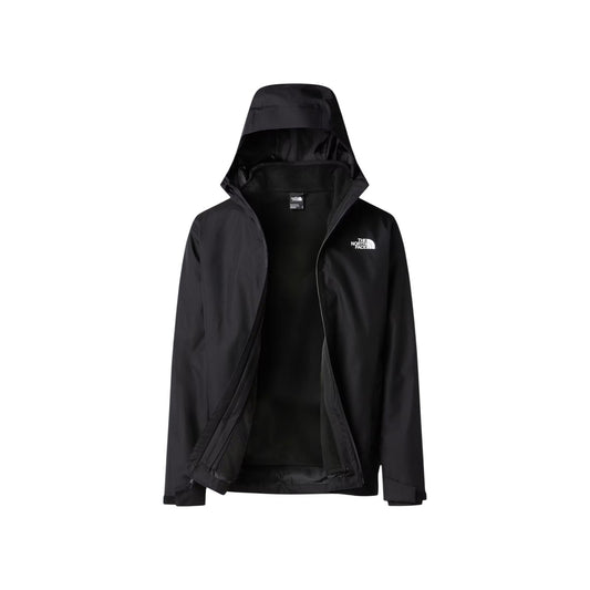 Giacca The North Face Quest Triclimate nero uomo M QUEST TRI. Giubbotto 3 in 1 nero impermeabile con cappuccio regolabile e pile interno staccabile tramite cerniera, giacca da trekking e outdoor autunno inverno.