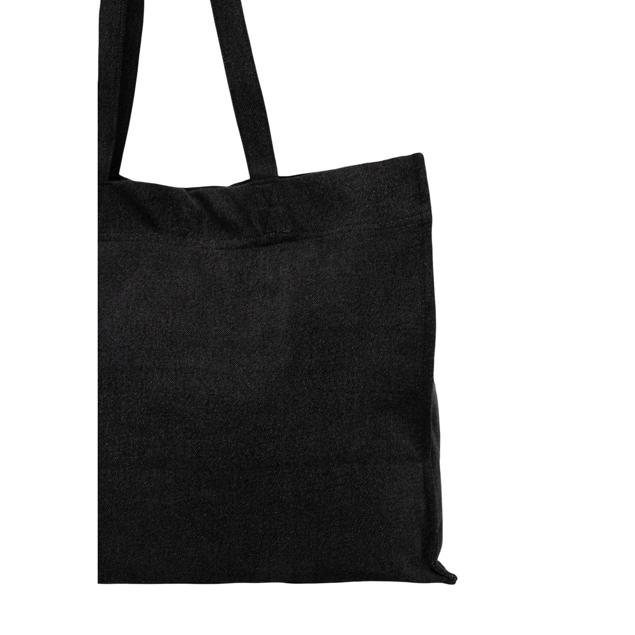 Borsa donna Karl Lagerfeld Jeans KLJ EW LOGO SHOPPER ACID DENIM nera in cotone con manici primavera estate - vista posteriore 