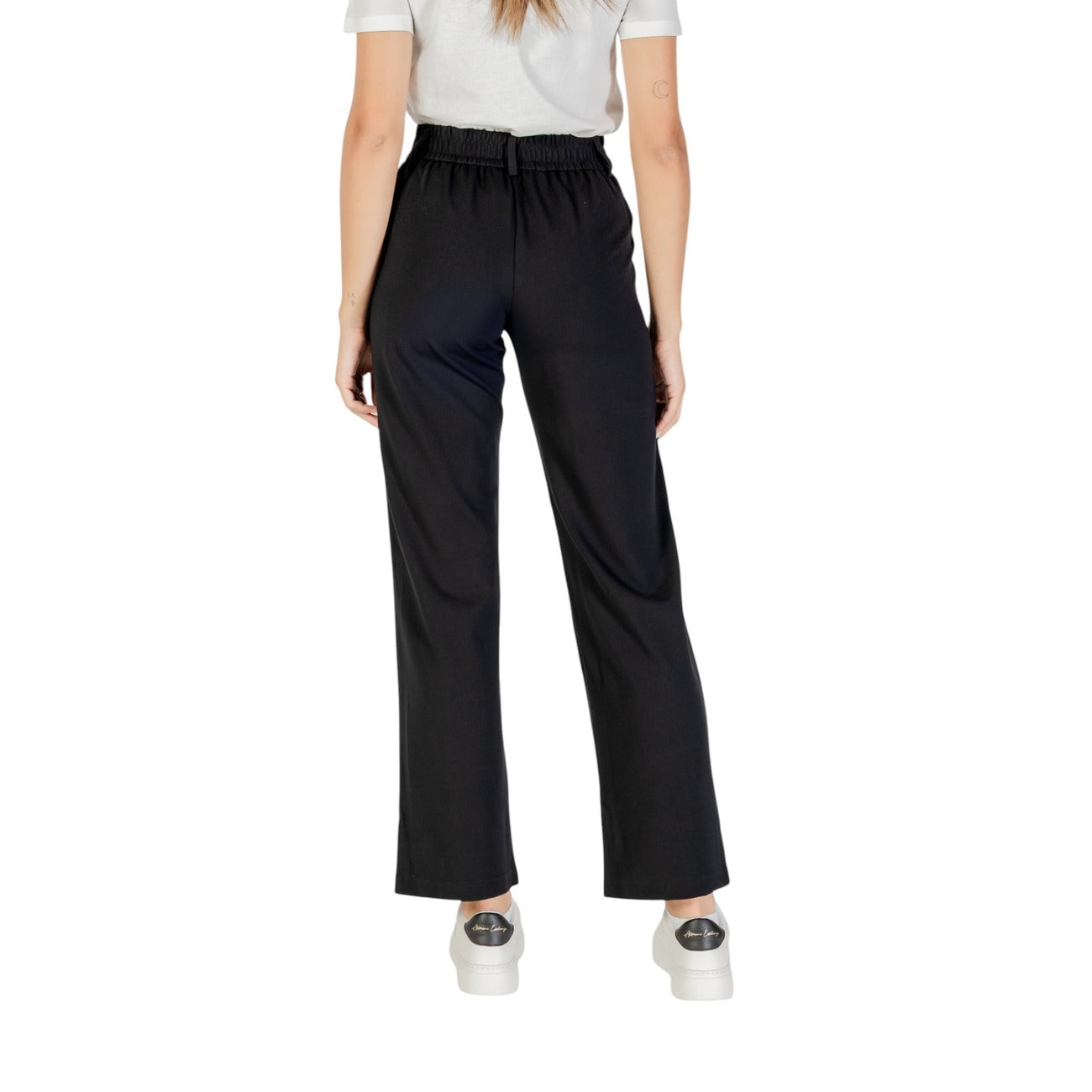 Only Pantaloni Donna Nero Cerniera 63% Viscosa 32% Nylon 5% Elastan Primavera/Estate 15341829