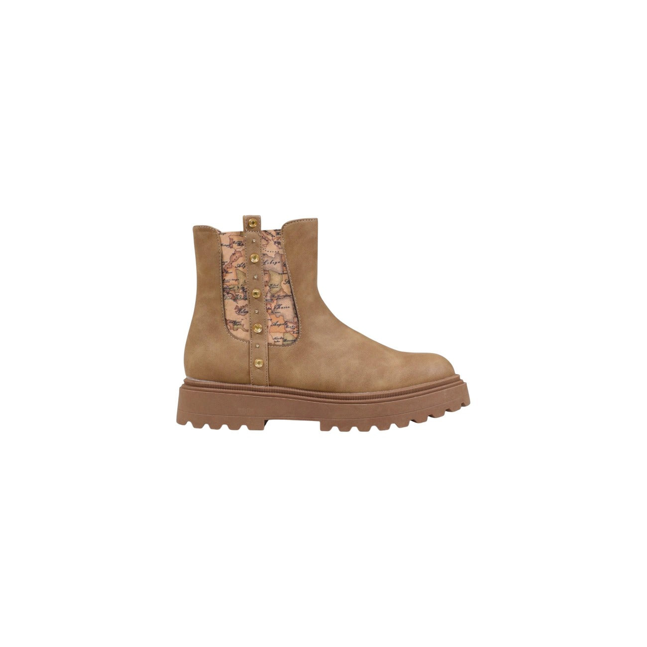 Alviero Martini Prima Classe Women's Beige Zipper Boots - Autumn/Winter Ankle Boots