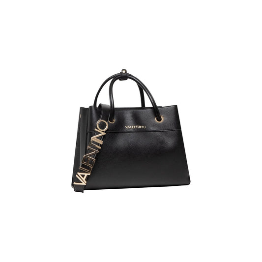 Borsa Valentino Bags Alexia; Effetto pelle martellata. Doppi manici rigidi, tracolla removibile, logo dorato. Ampio scomparto con zip e tasche interne. Design elegante e resistente per uso quotidiano. Colore nero 