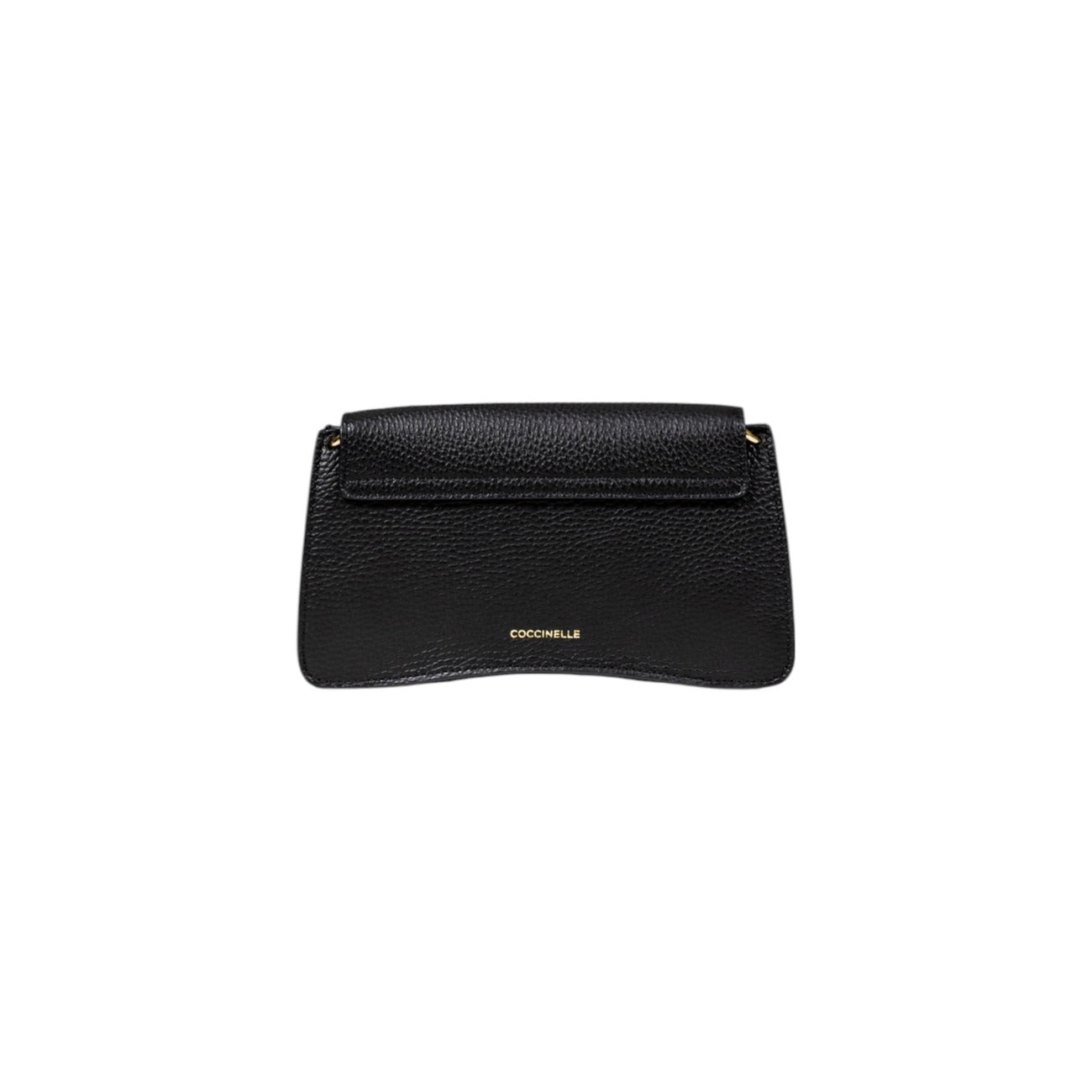 Coccinelle Borsa Donna Nera a Tracolla con Bottone - Borsa Pelle 12x22x5cm